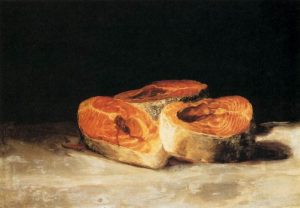 Натюрморт с кусочками лосося, Франсиско Хосе де Гойя (Francisco Jose de Goya y Lucientes)
